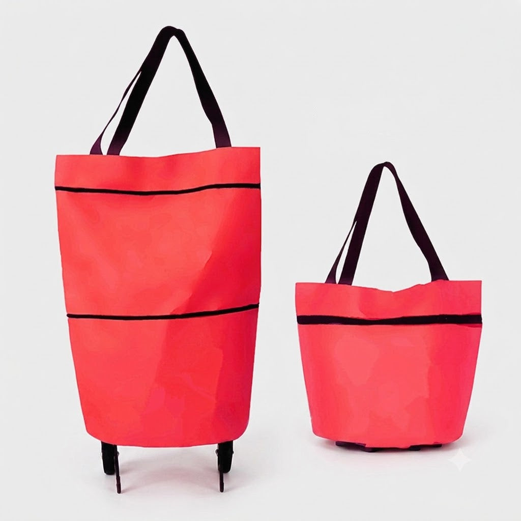 ⏳LAST DAY SALE ONLY £7.99!!🔥2-in-1 Foldable Shopping Cart🛒