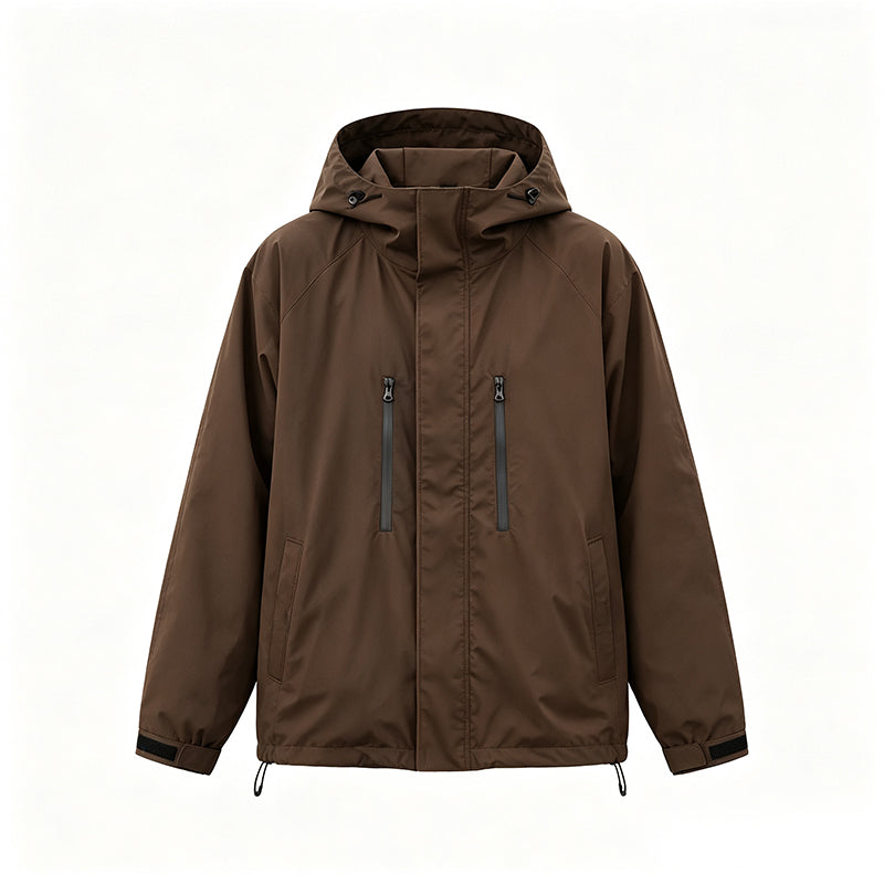 🧥Men's Windproof Hooded Cargo Jacket Waterproof Outdoor Streetwear Coat🍂