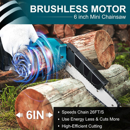 🎁2026 New Arrivals 50% OFF💥6-inch Cordless Mini Chainsaw with 2 Batteries🌲