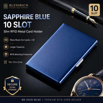 💰 Price Drop! 💕RFID-blocking card holder – stainless steel, slim design, 3 capacities. 📇✨