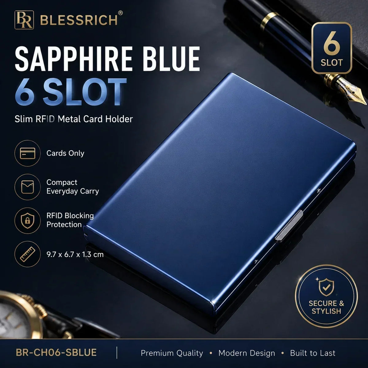 💰 Price Drop! 💕RFID-blocking card holder – stainless steel, slim design, 3 capacities. 📇✨