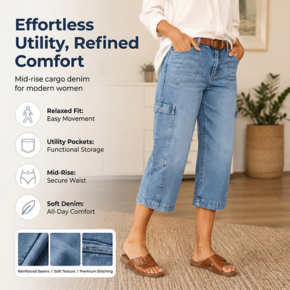 🎉👖 LIMITED-TIME 50% OFF! ✨Women's Casual Stretchy Cropped Denim Pants