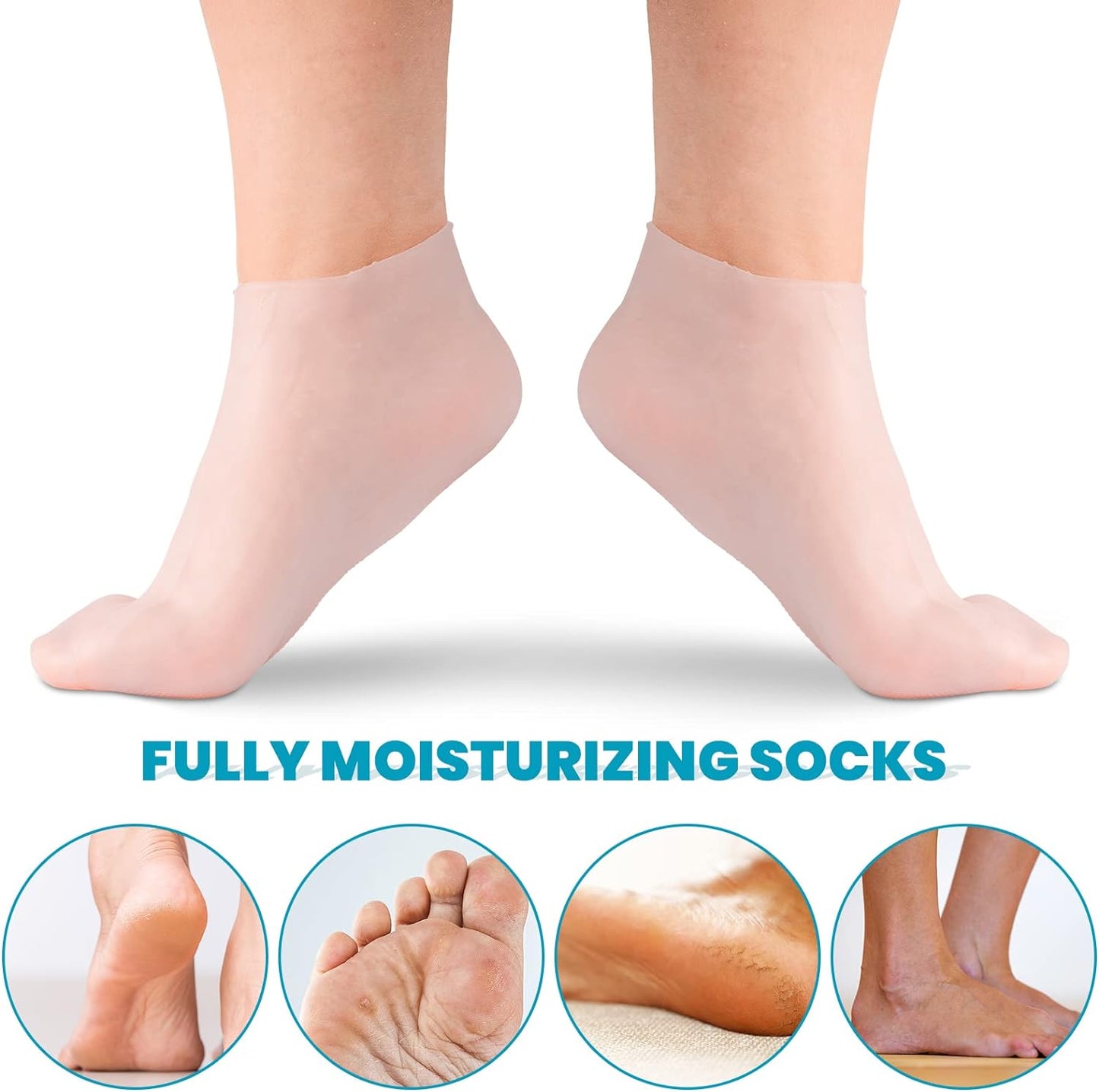 🥳2026 HOT SALE🥳💞50K+ SOLD!🦶✨ 50% OFF! Moisturizing Foot Mask Socks – Silicone gel locks in moisture, releases plant oils. Softens cracks & rough skin – wear with shoes for all‑day care! 🌿🧦