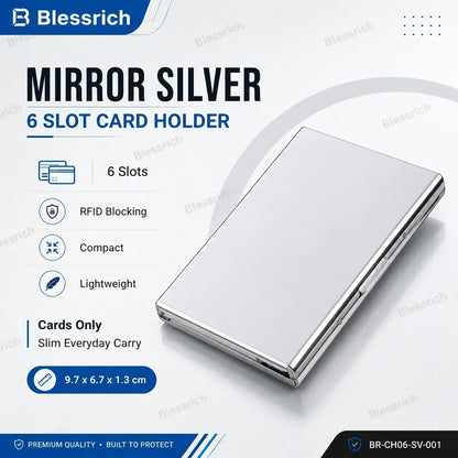 💰 Price Drop! 💕RFID-blocking card holder – stainless steel, slim design, 3 capacities. 📇✨