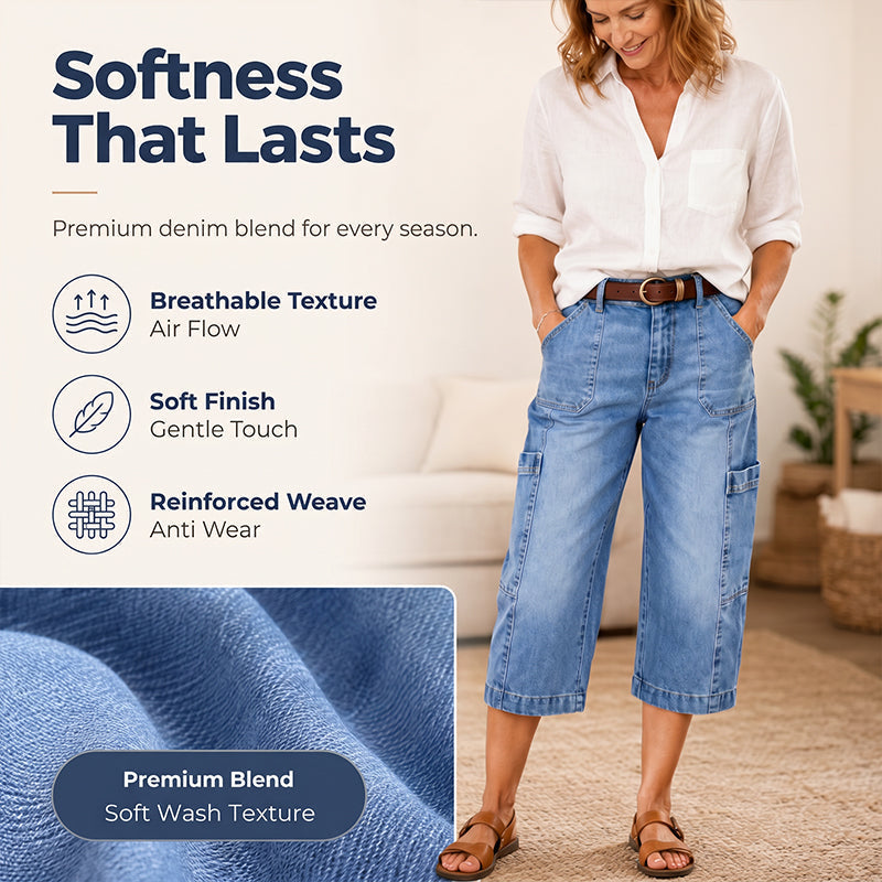 👖 LIMITED-TIME 50% OFF! ✨Women's Casual Stretchy Cropped Denim Pants
