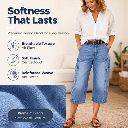 👖 LIMITED-TIME 50% OFF! ✨Women's Casual Stretchy Cropped Denim Pants