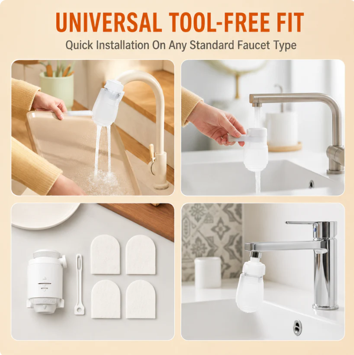 ⏳💥Final 3 hours-$19.99!! ⚡50K+ SOLD! Almost Gone-💥⏰Anti-Splash Kitchen Faucet Filter for Sediment & Rust Removal