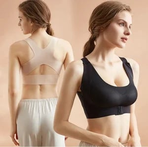 🎉 50% OFF Flash Sale⚡Front Closure Cross-Back Wireless Posture Bra