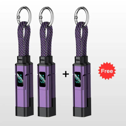 🔥4-in-1 Digital Display Keychain Charging Cable