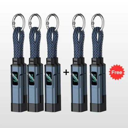 🔥4-in-1 Digital Display Keychain Charging Cable
