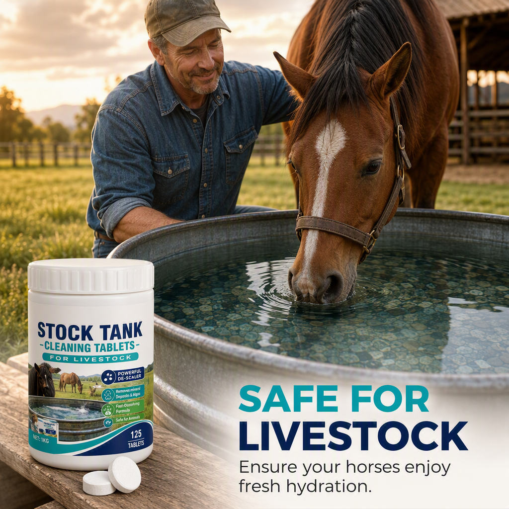 Fast-Dissolving Livestock Water Tank Cleaning Tablets