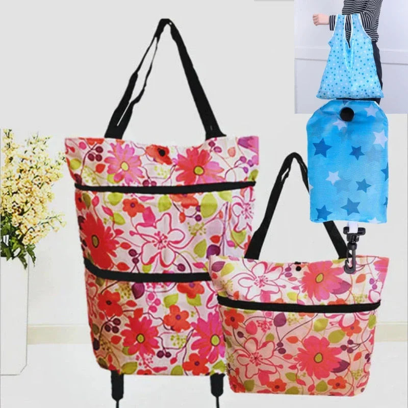 ⏳LAST DAY SALE ONLY ￡7.99!!🔥2-in-1 Foldable Shopping Cart🛒