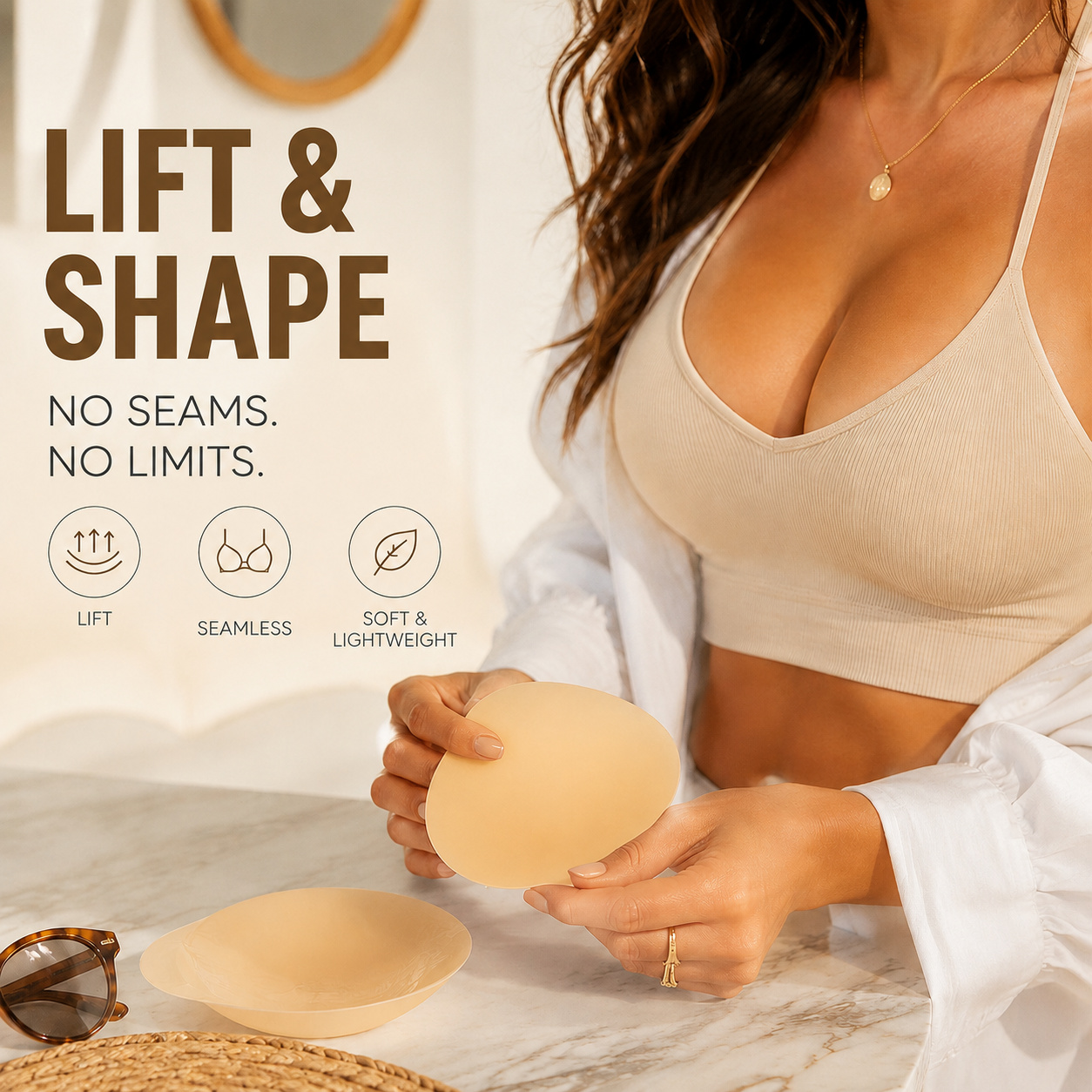 💞Buy 1 Get 1 FREE!🌈✨Invisible Adhesive Nipple Covers with a Lifting Effect for Women