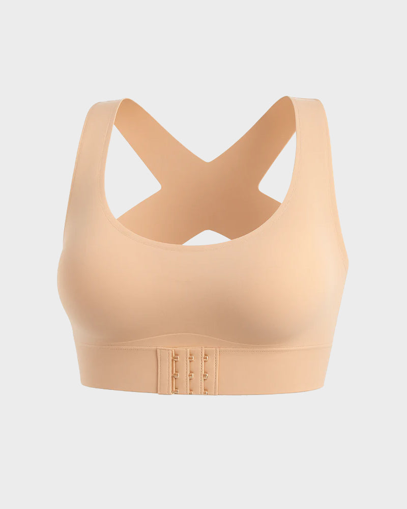 🎉 50% OFF Flash Sale⚡Front Closure Cross-Back Wireless Posture Bra