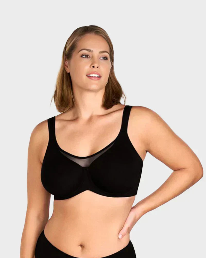 🏆 Last Day Special Price  💐Women's Elegant Sheer Full Coverage Plus Size Bra