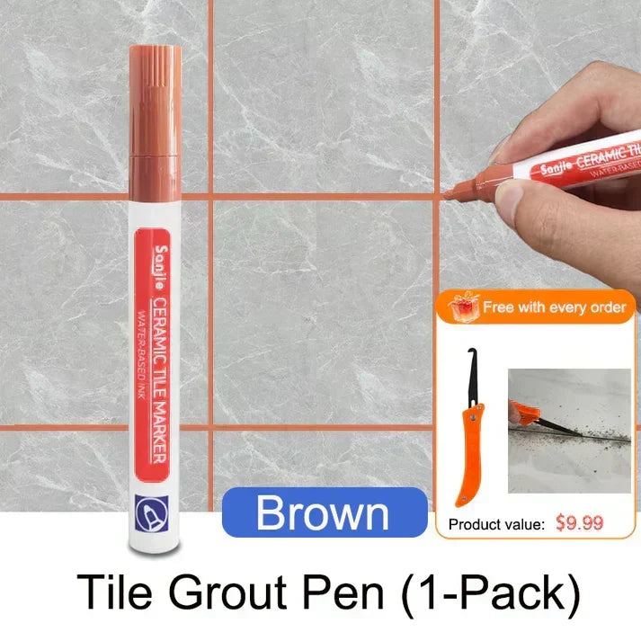 💥Buy 1 Get 1 Free Special Price:£ 9.99!!! 🖌️ Anti-Mould & Waterproof Joint Pen for Ceramic Tiles! 🧱