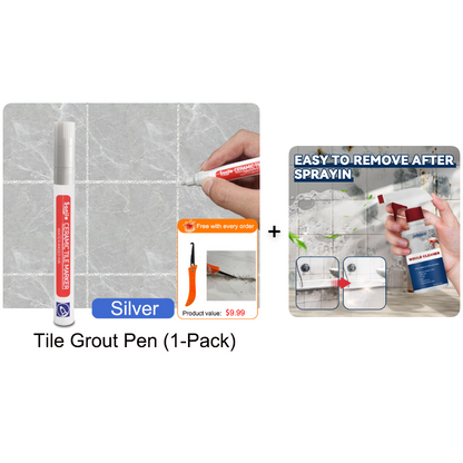 💥Buy 1 Get 1 Free Special Price:£ 9.99!!! 🖌️ Anti-Mould & Waterproof Joint Pen for Ceramic Tiles! 🧱