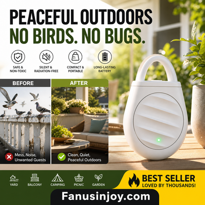 🏆🐦 Last Day Special Price £9.99‼️No more trouble from birds, beasts and locusts！Portable Ultrasonic Bird Repellent Keychain