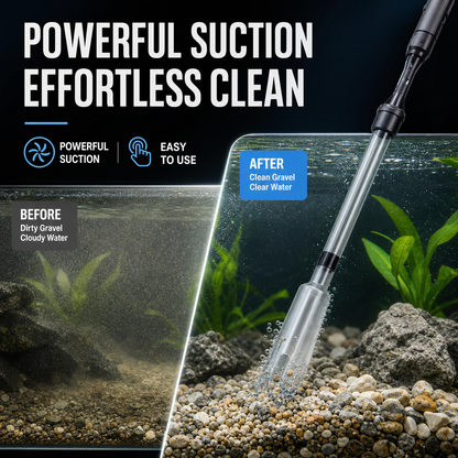 ⏳ LAST DAY 50% OFF! ! 🔥 Electric Aquarium Gravel Cleaner – Powerful Siphon, Hands-Free Operation & Crystal-Clear Tank Water ✨