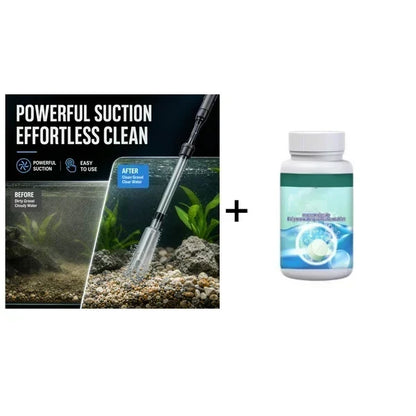 ⏳ LAST DAY 50% OFF! ! 🔥 Electric Aquarium Gravel Cleaner – Powerful Siphon, Hands-Free Operation & Crystal-Clear Tank Water ✨