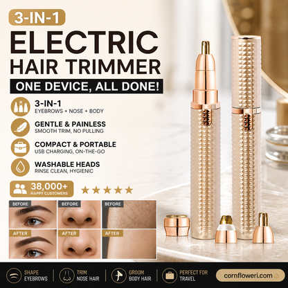 🎀50% OFF🎁 Over 38,000 Sold! Portable Electric Eyebrow Trimmer – Interchangeable Heads