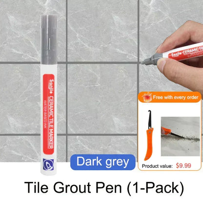 💥Buy 1 Get 1 Free Special Price:£ 9.99!!! 🖌️ Anti-Mould & Waterproof Joint Pen for Ceramic Tiles! 🧱