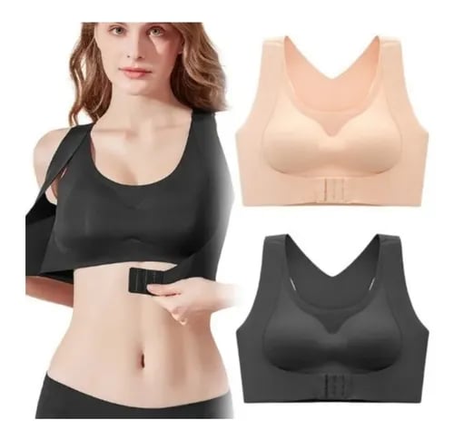 🎉 50% OFF Flash Sale⚡Front Closure Cross-Back Wireless Posture Bra