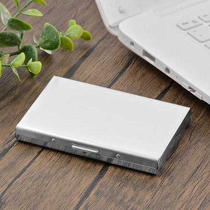 💰 Price Drop! 💕RFID-blocking card holder – stainless steel, slim design, 3 capacities. 📇✨