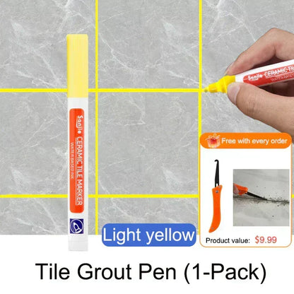 💥Buy 1 Get 1 Free Special Price:£ 9.99!!! 🖌️ Anti-Mould & Waterproof Joint Pen for Ceramic Tiles! 🧱