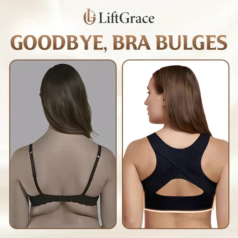 🎉 50% OFF Flash Sale⚡Front Closure Cross-Back Wireless Posture Bra