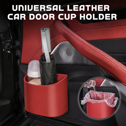 🧺 50% OFF! Leather Car Door Cup Holder – Wide‑mouth opening, easy reach for drinks & phone. Clip‑on secure fit. PU leather, tough & stylish. 🛡️✨