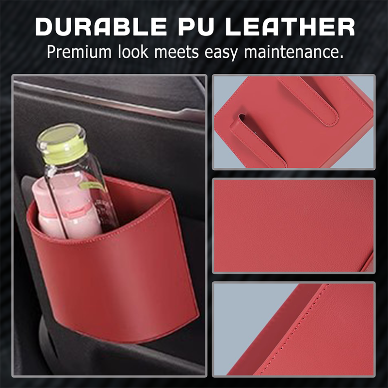 🧺 50% OFF! Leather Car Door Cup Holder – Wide‑mouth opening, easy reach for drinks & phone. Clip‑on secure fit. PU leather, tough & stylish. 🛡️✨