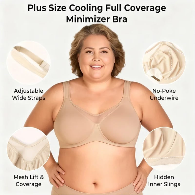 🏆 Last Day Special Price  💐Women's Elegant Sheer Full Coverage Plus Size Bra