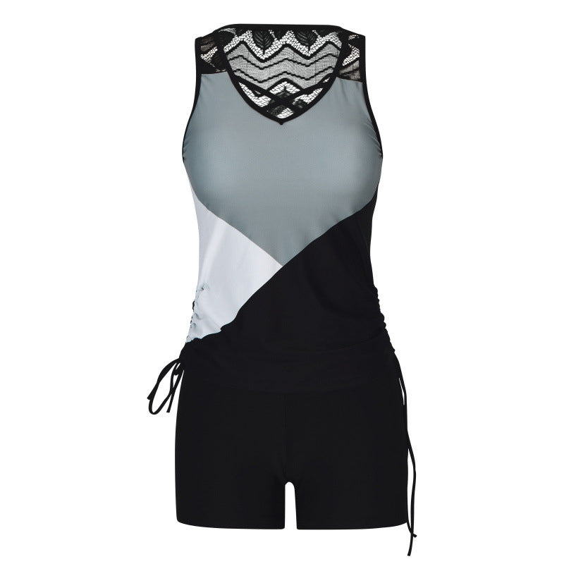 💗LAST DAY SALE 50% OFF-🩱Women's Tummy Control Tankini Set with Built-In Bra – Flattering Boho Swimwear with Shorts📍GB