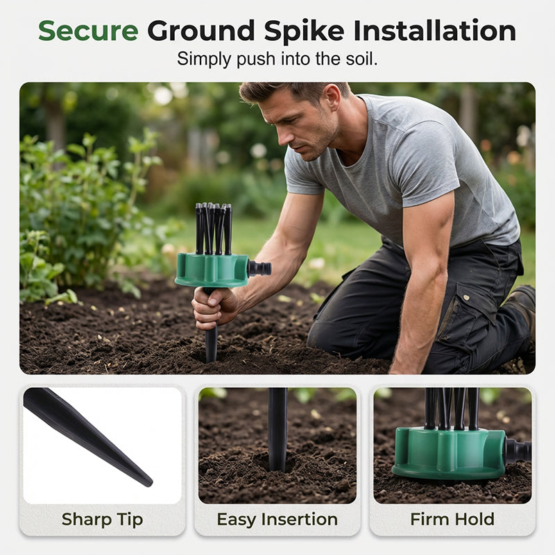 💧360° Coverage Precision Garden Irrigation Sprinkler💚✨-Adjustable Nozzle, Even Watering for Lawns, Flower Beds & Vegetables.