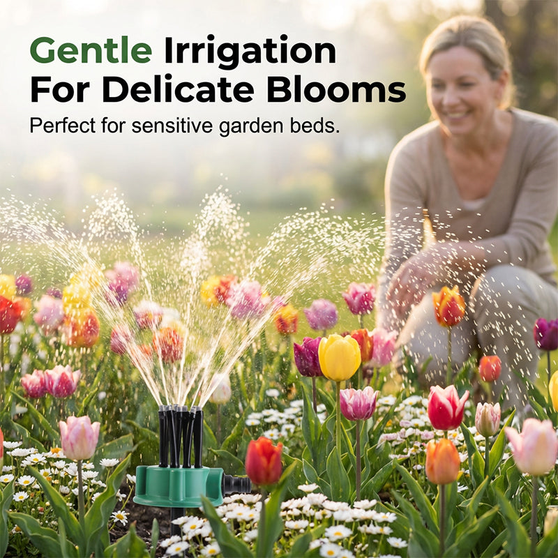 💧360° Coverage Precision Garden Irrigation Sprinkler💚✨-Adjustable Nozzle, Even Watering for Lawns, Flower Beds & Vegetables.