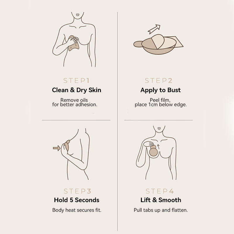 💞Buy 1 Get 1 FREE!🌈✨Invisible Adhesive Nipple Covers with a Lifting Effect for Women