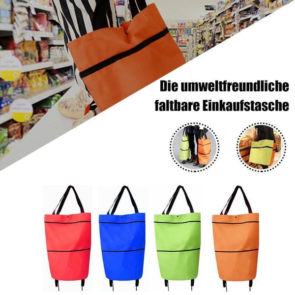 ⏳LAST DAY SALE ONLY ￡7.99!!🔥2-in-1 Foldable Shopping Cart🛒