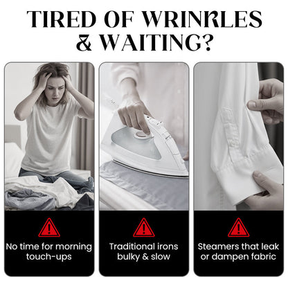 Foldable Handheld Steamer with 180° Rotating Handle