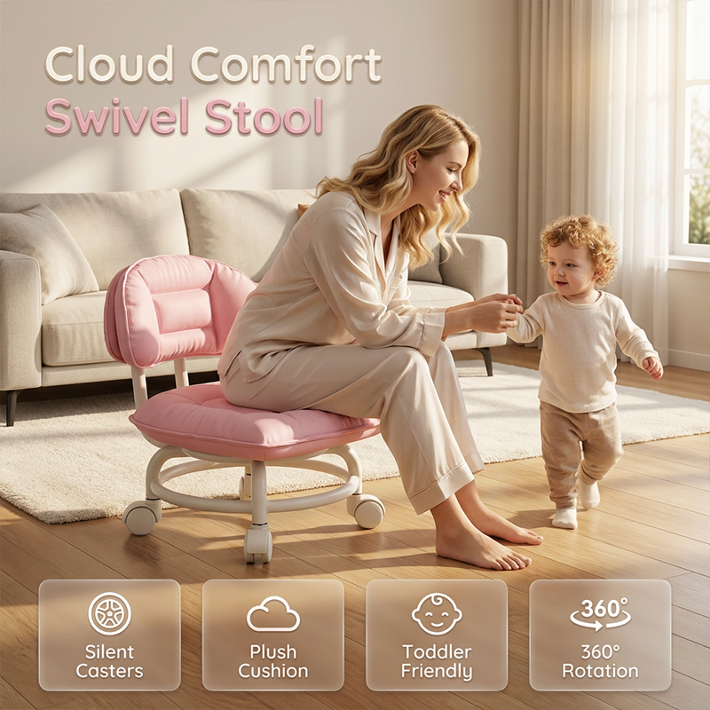 🪑 50% OFF NOW! ⏰ Rolling Low Stool with Backrest – Padded Seat & Silent Castors – Perfect for Workshops, Garages & Studios – Comfortable & Mobile 🛠️✨