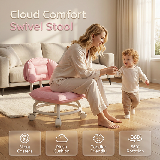🪑 50% OFF NOW! ⏰ Rolling Low Stool with Backrest – Padded Seat & Silent Castors – Perfect for Workshops, Garages & Studios – Comfortable & Mobile 🛠️✨