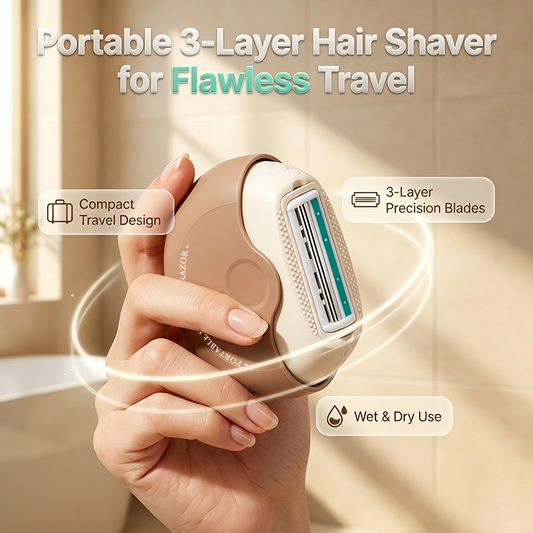 ✂️ 50% OFF !! Portable 3-Layer Hair Shaver ✨ Smooth, Precise Trim Anytime, Anywhere 💈