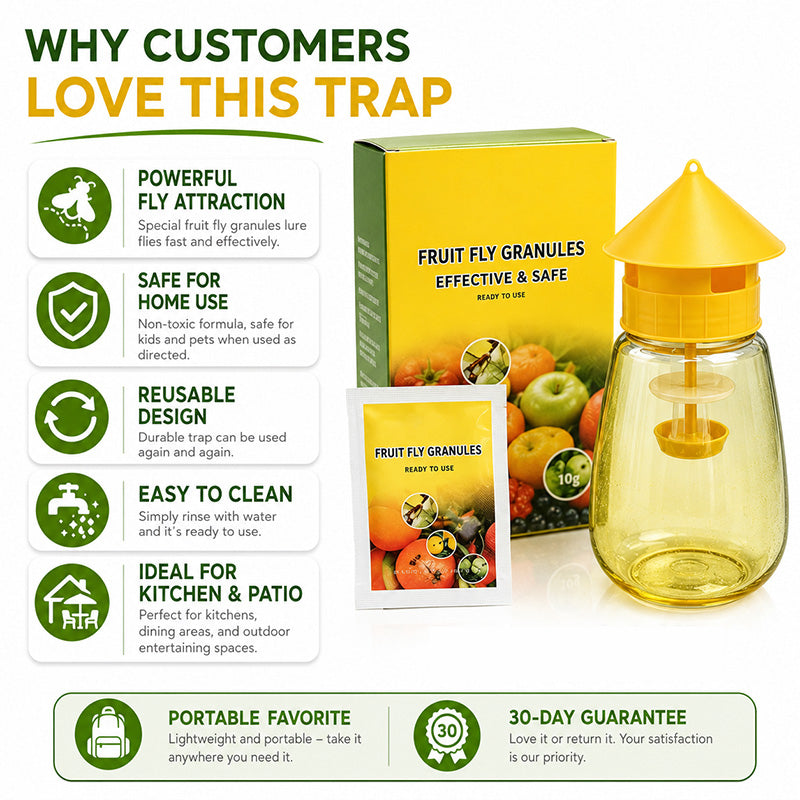🐝🏡 LIMITED-TIME 50% OFF! Indoor & Outdoor Hanging Fly Trap – Four Entry Openings, Easy Setup & Reusable Pest Control