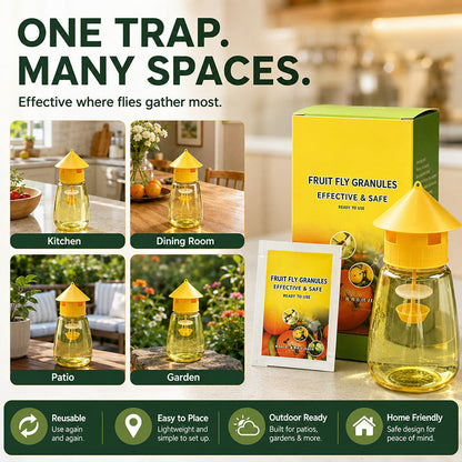 🐝🏡 LIMITED-TIME 50% OFF! Indoor & Outdoor Hanging Fly Trap – Four Entry Openings, Easy Setup & Reusable Pest Control