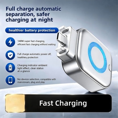 ⚡ Supercharge Safely with the 140W AI Auto-Disconnect Adapter! 🔌