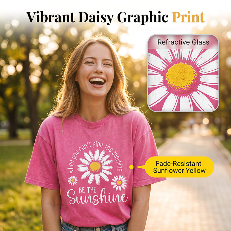 🌼👕 LIMITED TIME 50% OFF! Vintage Washed Daisy T-Shirt – Soft Breathable Blend, Relaxed Drop Shoulder Fit and Retro Everyday Style