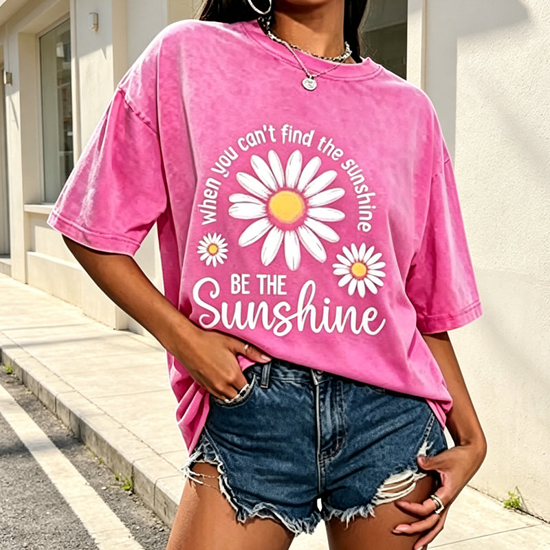 🌼👕 LIMITED TIME 50% OFF! Vintage Washed Daisy T-Shirt – Soft Breathable Blend, Relaxed Drop Shoulder Fit and Retro Everyday Style