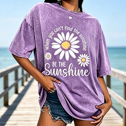 🌼👕 LIMITED TIME 50% OFF! Vintage Washed Daisy T-Shirt – Soft Breathable Blend, Relaxed Drop Shoulder Fit and Retro Everyday Style