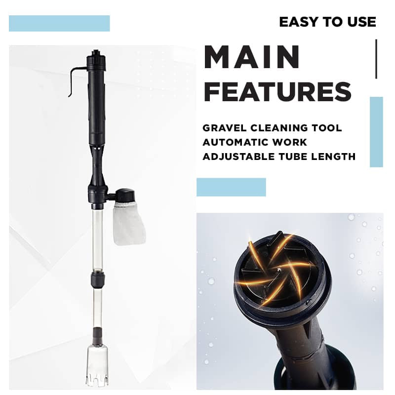 ⏳ LAST DAY 50% OFF! ! 🔥 Electric Aquarium Gravel Cleaner – Powerful Siphon, Hands-Free Operation & Crystal-Clear Tank Water ✨