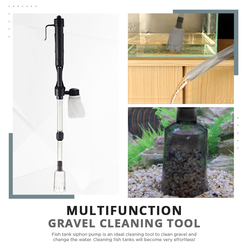 ⏳ LAST DAY 50% OFF! ! 🔥 Electric Aquarium Gravel Cleaner – Powerful Siphon, Hands-Free Operation & Crystal-Clear Tank Water ✨